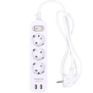 에코파워탭 탭앤탭 USB 메인 절전 3구 멀티탭, 1개, 2.5m