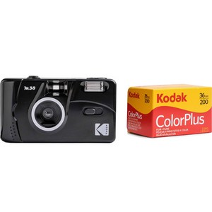 코닥 M38 토이 필름카메라 블랙 + 컬러플러스 200 필름 36컷 세트