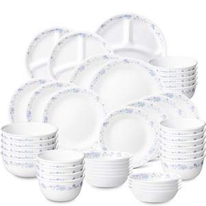 코렐 프렌치 블루 10인 한국형 삼절세트 42p, 혼합색상, 공기 10p + 대..., 1세트