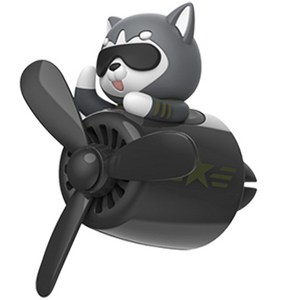 머레이 차량용 캐릭터 송풍구 방향제 3p + 본품 세트 KUKII Dog Gray, 1세트, 뉴코론