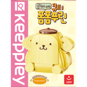 산리오 큐티 폼폼푸린 레고호환블록, 혼합색상, 1개