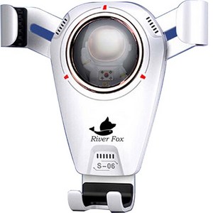 리버폭스 차량용 우주인 무중력 송풍구 휴대폰 거치대, 1개, 화이트