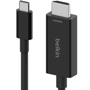 벨킨 USB C타입-HDMI 2.1 케이블 AVC012bt2M, 2m, 블랙(AVC012bt2MBK), 1개