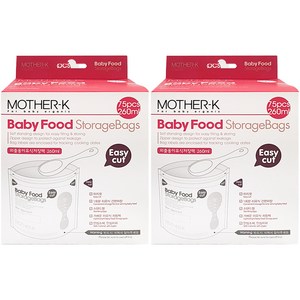 마더케이 이유식 저장팩 260ml, 75개입, 2개