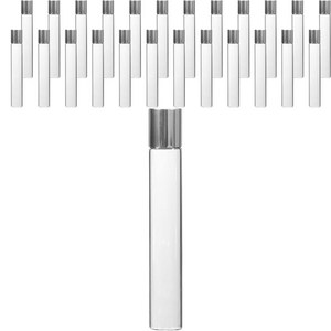 롤온 향수 용기 10ml, 25개, 실버(캡) + 투명(용기)