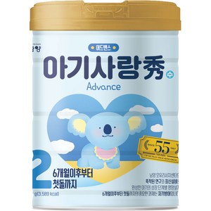 아기사랑수 어드밴스 분유 2단계, 750g, 1개