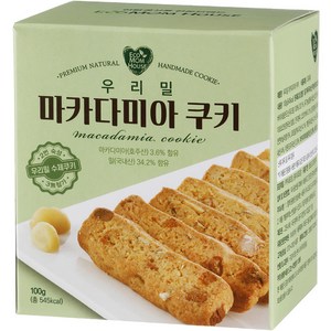 에코맘하우스 우리밀 마카다미아 쿠키, 1개, 100g