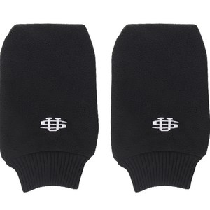 업셋 여성용 방한 벙어리 골프장갑 양손착용 세트, 블랙