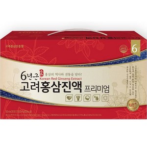 고려홍삼진흥원 6년근 고려홍삼진액 프리미엄, 50ml, 30개