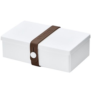 Uhmm 음박스 덴마크 도시락통 No 1 7, White(Box), Brown(Strap), 1개