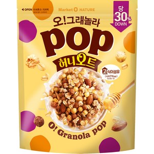 마켓오네이처 오 그래놀라 팝 허니오트, 480g, 1개