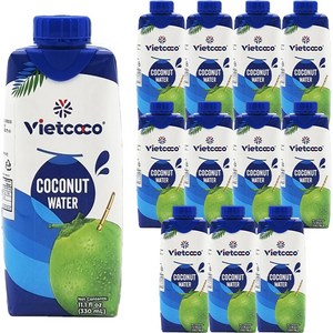 비엣코코 코코넛워터 오리지널, 330ml, 12개