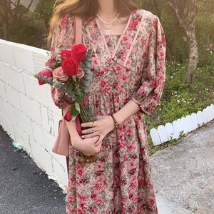메이첼 루즈핏 에리논 로즈 여름 원피스 02172