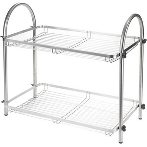 조이월드 조립식 스텐 큰 사각선반, 혼합색상, 2단