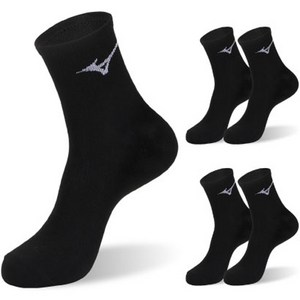 미즈노 스피드 미드 스포츠 양말, M, 블랙, 5세트
