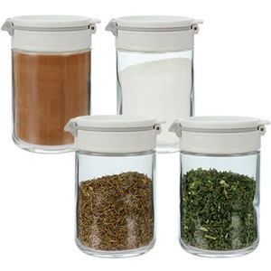 엘레멘탈키친 듀얼 스파이스 양념병 화이트 200ml, 4개, 단품