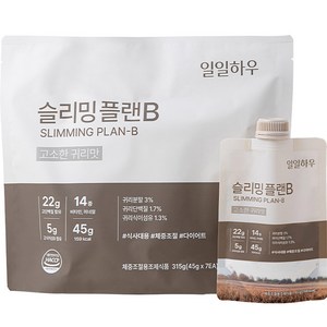 일일하우 슬리밍 플랜B 고소한 귀리맛, 45g, 7개