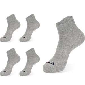 휠라 데일리 단목 양말 5족, M, 그레이, 1세트