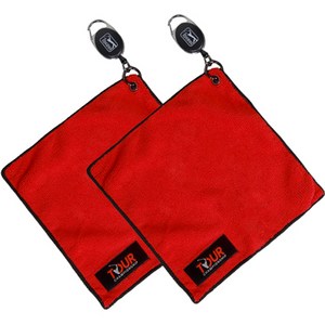 PGA투어 챔피언쉽 패치 릴 타올, 레드, 22 x 22 cm, 2개