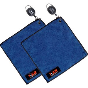 PGA투어 챔피언쉽 패치 골프 릴 타올, 블루, 22 x 22 cm, 2개