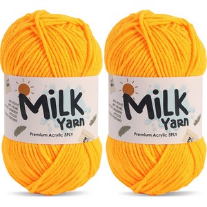 니뜨 밀크얀 뜨개실, 38옐로우, 2개