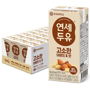 연세두유 고소한 아몬드 & 잣, 190ml, 24개