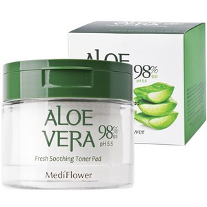 메디플라워 알로에 베라 프레쉬 수딩 토너패드 180ml, 60매입, 1개