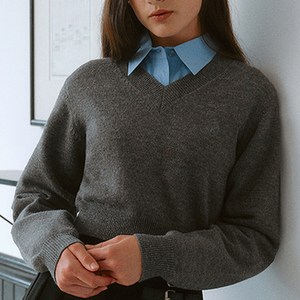 로라로라 여성용 V NECK CROP KNIT