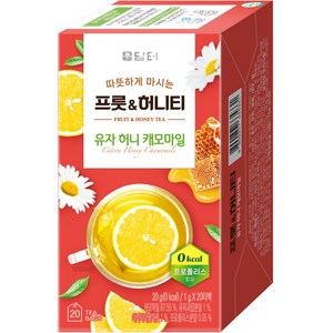 담터 프룻 허니티 유자 허니 캐모마일, 1g, 20개입, 1개