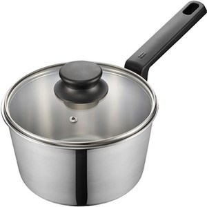 PN풍년 인덕션 위더스 뉴트로 IH 편수 냄비, 18cm, 블랙 + 실버, 1개