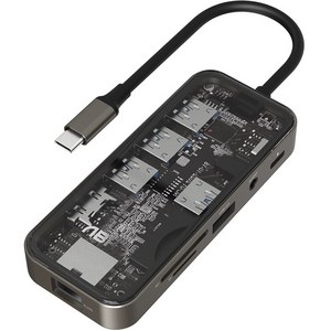 앱코 AMH USB C타입 강화유리 10 in 1 멀티 허브 AMB10IN1, 혼합색상, 1개