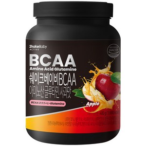 쉐이크베이비 BCAA 아미노산 L 글루타민 사과맛 40p, 400g, 1개