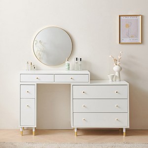 헤이몰리 브라우니 멀티 수납 확장형 화장대 방문설치