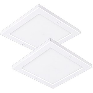 원하 고정형 등기구 엣지 사각 LED 직부등 20W 주광색 220 x 220 x 18 mm, 화이트, 2개