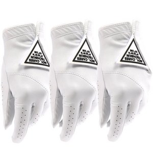 테크스킨 남성용 양피 스파이가이딩 골프장갑 왼손용, 24호, 화이트, 3개