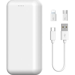 hamada 멀티단자 PD 20W 고속충전 보조배터리 20000mAh + 5핀케이블 + 8핀 젠더 + USB-C타입젠더 세트