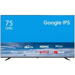 더함 4K UHD LED 구글 OS TV, 190cm(75인치), NA752UHD SMART HOME60 24k1, 스탠드형, 방문설치