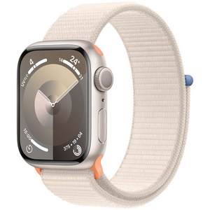 Apple 애플워치 9 GPS, 41mm, 스타라이트 / 스타라이트 스포츠 루프, Loop