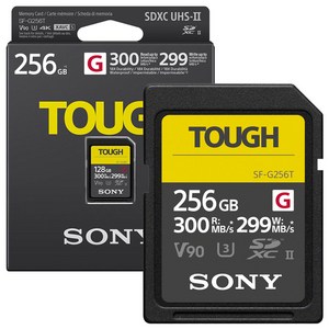 소니 SDXC TOUGH UHS-II U3 V90 터프 SD카드 SF-G256T, 256GB, 1개