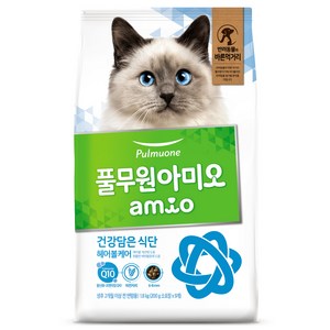 아미오 고양이 건강담은식단 기능성 사료, 헤어볼, 1.8kg, 1개