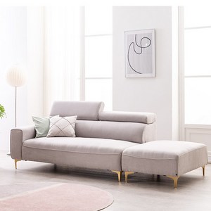 chaewoori 푹쉼 라미 아쿠아텍스 3인용 소파 + 스툴 세트