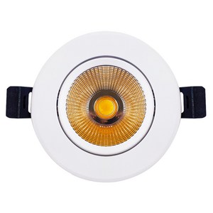 원하 DO 직회전 다운라이트 COB LED 6W 전구색 플리커프리, 화이트, 1개