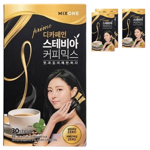 MIXONE 프라임 디카페인 스테비아 커피믹스, 9.5g, 30개입, 4개