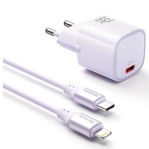 맥도도 GaN PD3.0 PPS 초고속 미니 충전기 33W + C타입 to 8핀 케이블 세트