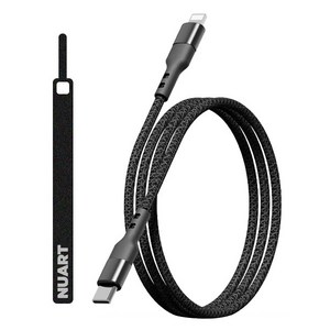 누아트 C타입-애플8핀 60W PD 고속충전 패브릭 케이블