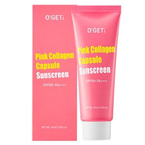 오겟 핑크 콜라겐 캡슐 선스크린 SPF50+ PA++++, 40ml, 1개