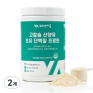 비타민마을 고칼슘 산양유 초유 단백질 프로틴 파우더, 480g, 2개