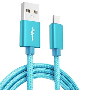 날다 스마트IG 나일론 메쉬 USB-C타입 충전 케이블, 2m, 블루, 1개