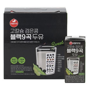 서울우유 고칼슘 검은콩 블랙9곡 두유, 190ml, 16개