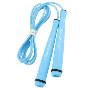 김수열줄넘기 그랑프리L 스피드 줄넘기 J-505, 스카이, 손잡이 17cm x..., 1개